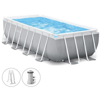 Каркасный бассейн INTEX Prism Frame 26790 (400×200×122 см), фильтр-насос, лестница